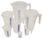 Messbecher-Set Profi Qualität 7-teilig 0,1/0,25/0,5/1/2/3/5 Liter, Bruchsicher, Hitzebeständig, Säurebeständig, Lebensmittelecht, für Haushalt, Labor, Werkstatt