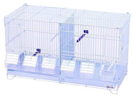 DZL® Jaula metálica de criar para pájaros (60 * 26 * 34cm M)