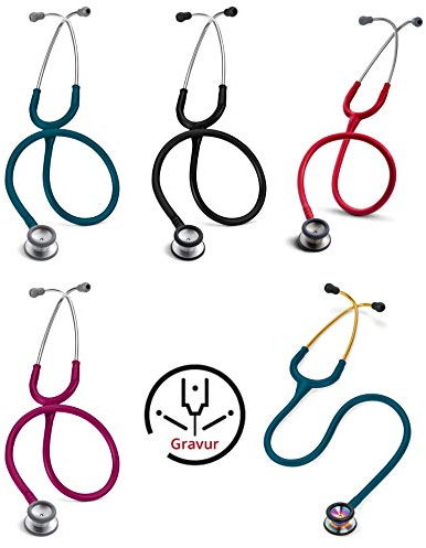 3M Littmann Classic II Kinderstethoskop mit Gravur, personalisiertes pädiatrisches Arzt Stethoskop, professionelles Stethoskop für Kinder mit klarer Auskultation für Praxis und Klinik (Himbeerrot)