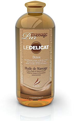 Camylle - Pur Massage Le Délicat - Huile de Massage Spa Précieuse - Aux arômes d'agrumes sur une douce tonalité de fleur d'oranger - 1000ml