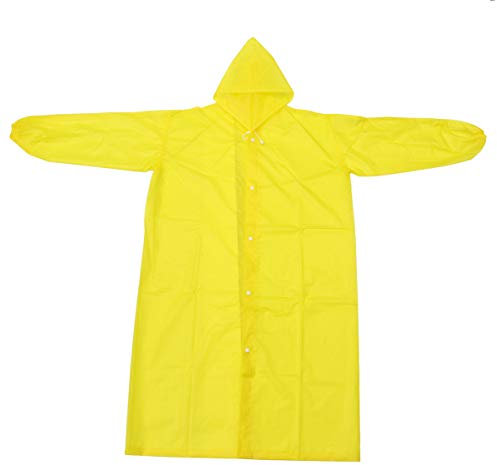 BESPORTBLE Schutzanzug mit Kapuze Transparent Regenponcho Wiederverwendbarer Tragbar Wasserdicht Maler Overall Maleranzug Regenmantel für Maler Lackier Reinigung Outdoor Gelb