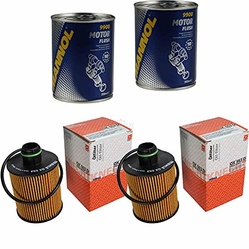 QR-Parts Set 85715025 OX 553D 9900 2x Original MAHLE/KNECHT Ölfilter + SCT Motor Flush Motorspülung