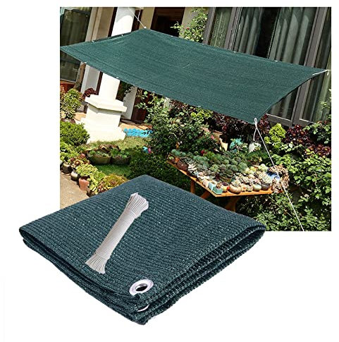 LIGUOYI Hochwertigem Tarp Grün Sonnensegel Balkon Ohne Bohren HDPE Gewebe Luftdurchlässig, Außenterrassen Hinterhof Hof Sonnenschutz Windschutz Sichtschutz, Pflegeleichtes Reißfestem Zeltplane