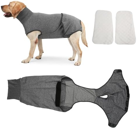 Pssopp Erholungsanzug Für Hunde Ganzkörper Hundewindel Wiederverwendbar Professionelles Chirurgisches Erholungskostüm Hundewindeln Hygienehöschen (XL)