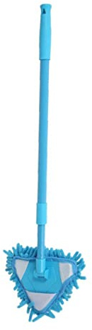 SunaOmni Balai de nettoyage triangulaire rotatif pour mur avec manche télescopique, blanc, tête d'alcool polyvinylique (PVA), surface de sol