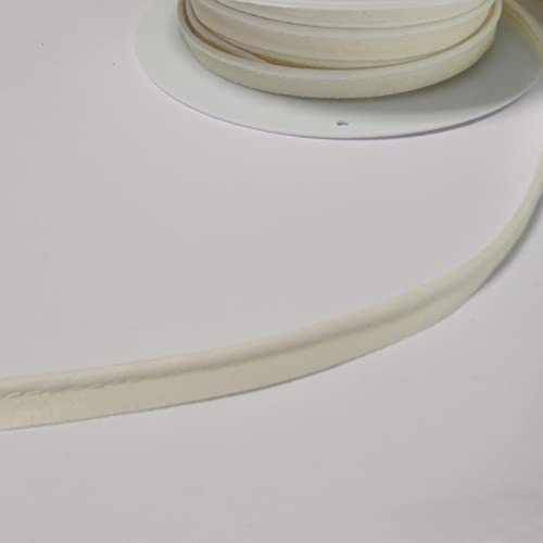 2mm Flanged Insert Piping Cord Poly Cotton Fabric Covered bias Cut 10m Cream