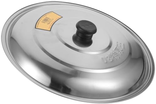ABOOFAN Stainless Steel Pan Lid 33 Cm Universal Pot Cover with Knob Round Wok Cover for Soup Pots Frying Pans and Kitchen Storage Use