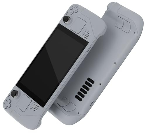 eXtremeRate New Hope Gray Custom Faceplate Back Plate Shell for Steam Deck LCD, Handheld Console Replacement Housing Case, DIY Full Set Shell with Buttons for Steam Deck - Console Without
