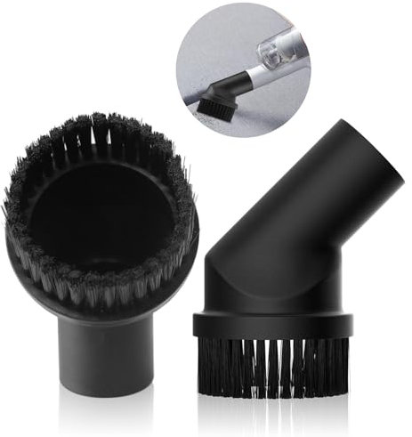 Paquete de 2 boquillas de cepillo para muebles para aspiradora, cepillo para muebles para aspiradora, Cepillo para polvo de aspiradora, cepillo redondo para aspiradora, para todas las aspiradoras