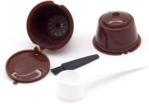 Wiederbefüllbare Kaffeekapsel, 2 Stück Wiederverwendbarer Kaffeekapsel für K-Fee Machines mit 1 Plastiklöffel, 1 Reinigungsbürste Kaffeemaschinenersatzteile