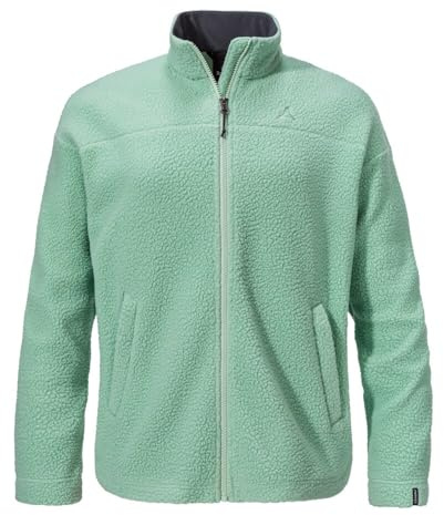 Schöffel Damen CIRC Fleece Jk Style Purga WMS, kreislauffähige Fleecejacke aus kuscheligem Sherpa Fleece, wärmende, schnell trocknende Outdoor Jacke mit fast 100% Recyclingfähigkeit