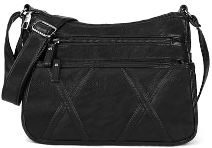 Gladdon Damen Umhängetasche Klein, Messenger Tasche Wasserdicht Mehrere | Kompakte Crossbody Tasche mit mehreren Fächern, Diebstahlschutz, Zonenmanagement Handtasche Schultertasche