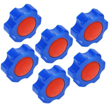 Hemobllo 6 Stück Ersatz Handrad für Absperrschieber Kunststoff Blau 6mm Mittelloch Stabil und Leicht zu Bedienen für Wasserhahn und Ventil