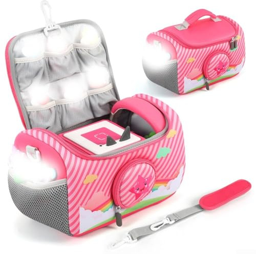 Nylon-Tragetasche für Toniebox-Audio-Player und Figuren, perfekt für Reisen (Rosa)