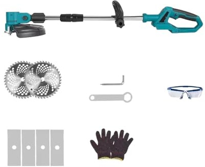 Cortadora De Césped Eléctrica Sin Escobillas De 9 Pulgadas con Pantalla Digital, Herramientas De Desmalezado De Jardín Inalámbricas Y Recargables For Batería De 18 V Poda Eficaz(Without Battery)