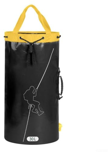 Wasserdichte Aufbewahrungstasche für Kletterseil, für Wandern, Höhlenforschung, Bergsteigen, Baumpfleger, Dachdecker, Bauarbeiten, Luftarbeiten, Abseilen (45 l, schwarz)