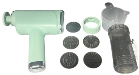 Haofy Machine à Nouilles électrique Rechargeable Portative avec 5 Disques en Acier Inoxydable, Presse à Nouilles Automatique pour Produits Frais, Cadeaux de Cuisine à Domicile (GREEN)