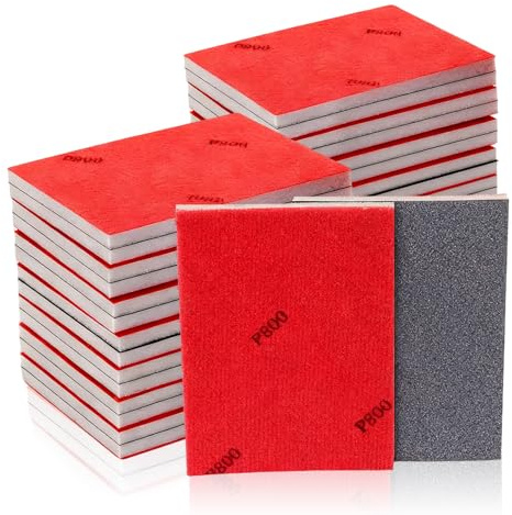 24Pcs Sanding Sponge Set, Flexible Sandpaper Block, 80-3000 Grit | Coarse and Fine Sanding Sponges Soft Foam Sand Block Wet Dry Sandpaper for Metal Walls Wood Furniture Polishing