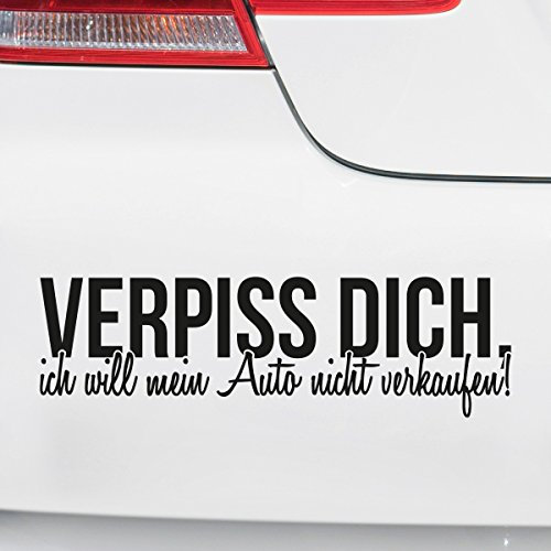 Motoking Autoaufkleber - Lustige Sprüche & Motive für Ihr Auto - Verpiss Dich, ich Will Mein Auto 17 x 5 cm - Beige Glänzend