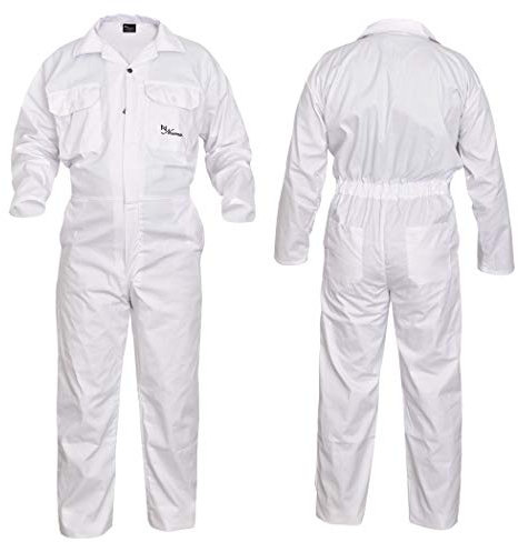 SHYNE KILTS U.K Bianco Uomo Tuta Intera Tuta da Lavoro Boiler Abito Tuta Intera Abbigliamento da Lavoro Meccanici Tuta da Lavoro - Bianco, XXL