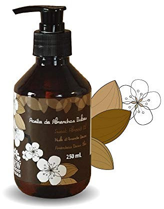 New Comfort Aceite de Almendras Dulces 100% Puro y Natural – Prensado en Frío con Vitamina E – Hidratante Piel, Cabello y Uñas – 250ml