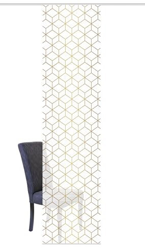 VISION S Schiebegardine SESANA, halb-transparenter Stoff in Bambus-Optik, 260 x 60 cm (h x b), Farbe:, Farbe:Gold