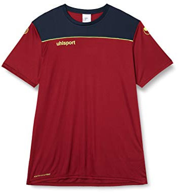 uhlsport Kempa Kempa Herren Offense 23 T-Shirt, Bordeaux/Marine/Fluo Gelb, XXL Kempa Kempa Herren Offense 23 T-Shirt, Bordeaux/Marine/Fluo Gelb, XXL