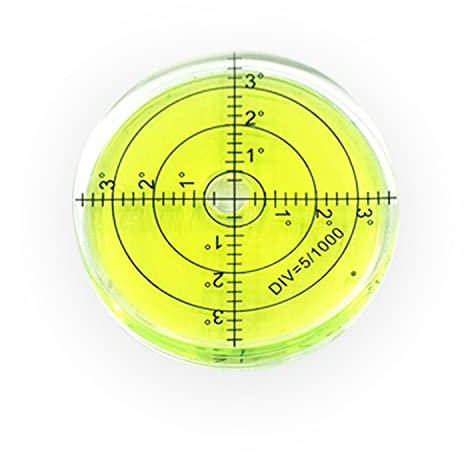 Utoolmart 66 × 10 mm Verde Bullseye Nivel de Espíritu PMMA Circular de Alta Precisión Nivel de Espíritu de Burbuja para la Nivelación de Plataforma Vehículo Industrial Nivelación 1