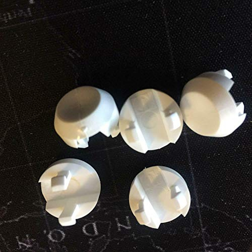 5 St. Wasserschlitzkappen für Bohrungen- Klemmkappen für 3,5-4mm Wandung (weiss)