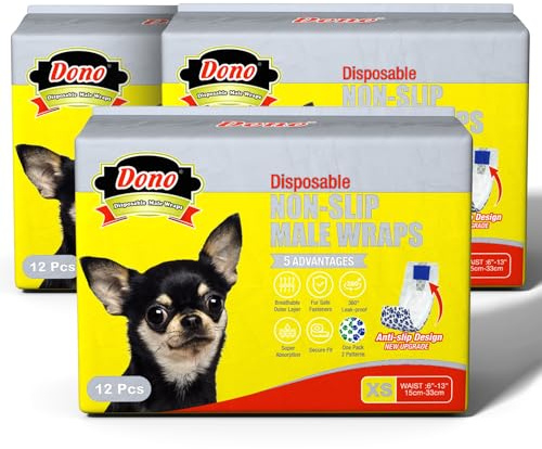 Dono Hundewickel für Rüden, X-Klein, 36er-Pack(XS 36count)