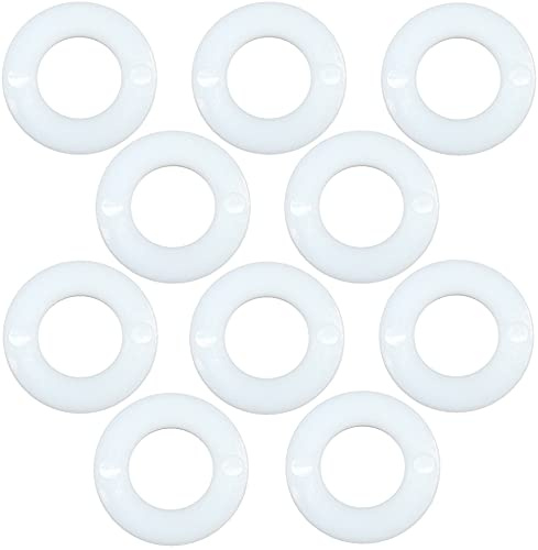 AERZERIX - C48567 - Lot de 10 Rondelles plates en polyamide/PA/nylon M14 Ø extérieur 28mm épaisseur 2.6mm - DIN 125