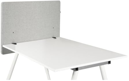 HJH Office 891011 Parete divisoria Acustica scrivania FLEXMIUT D Side 62 x 80 cm Tessuto Grigio Chiaro Schermo Privacy, Parete divisoria scrivania