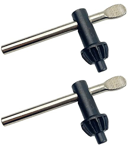 2PCS Chuck Keys for Drill, 16mm Replacement Chuck Key, Hardened Steel Chuck Key, Lathes Drills Pillars Machine Tools, Drill Hand Tool for Home Garage DIY Construction Office (Black)