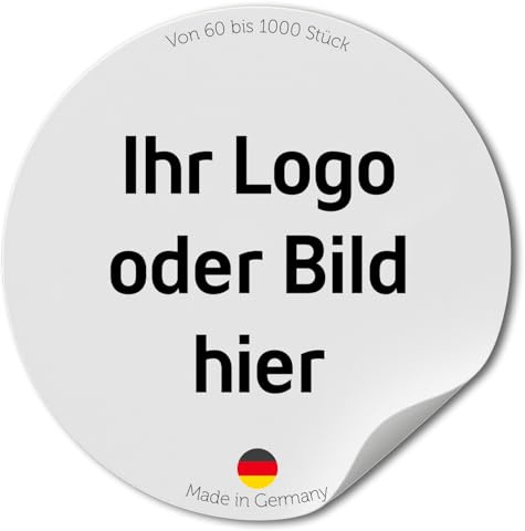 Wraplab 60 Personalised Stickers Labels - Custom Stickers with Adjustable Size for Logos and Images - Water, UV, and Heat Resistant - Perfect for Gifts, Weddings, Businesses