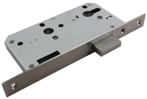 Lever Mortice Deadlock, Stainless Steel Sliding Door Lock Body with Screw & Lock Plate for Aluminum Alloy Wooden Door, 60mm