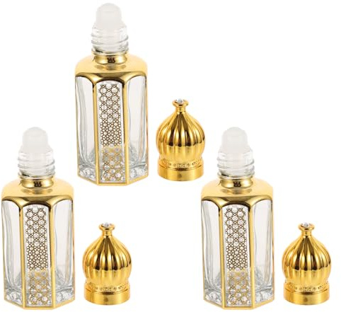 DOITOOL Eterisk olja rollerflaskor set om 3 – högkvalitativa roll-on-flaskor för parfym aromaterapi och vätskor perfekt för hem och resor