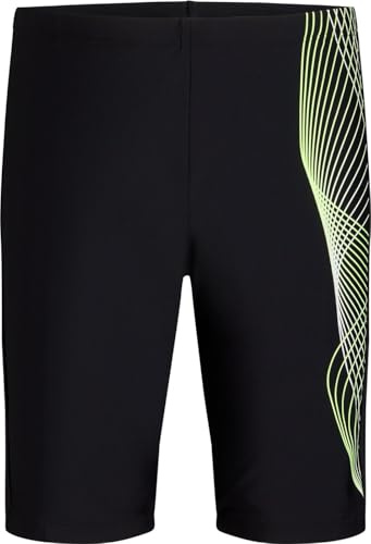 Energetics Norm Badbyxor för pojkar, Black/Green Lime, 152
