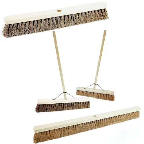 Extra Large 36” Indoor Outdoor Large Flat Surface Brush | Warehouse Garage Yard Driveways Sweeping Broom
