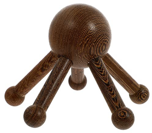 HOMSFOU 1pc Wooden Claw Head Massager Handheld Scalp Massage Tool for Relaxation and Beige Improves Circulation and Muscle Relaxation