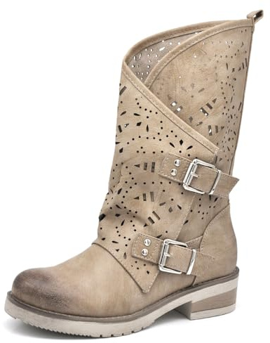 IF Fashion - Bottes pour femme avec boucle et talons 337, 37 EU