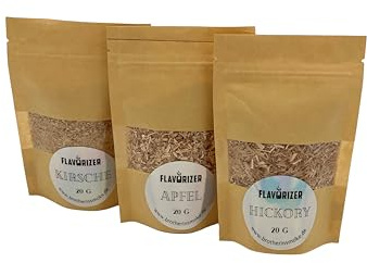Smokechips Flavorizer für Cocktailsmoker - Räucherspäne für rauchige Cocktails 3 Sorten jeweils 20g hergestellt im Schwarzwald