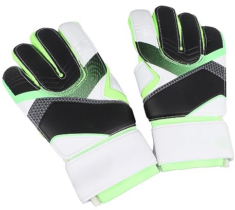 Gonetre Wettkampfsport Fußball-Torwarthandschuhe Verdickte Latex-Torwart-Trainingshandschuhe Fluoreszierende Grüne Handschuhe für Erwachsene Nummer 9 29 * 17 * 5CM Fußballzubehör