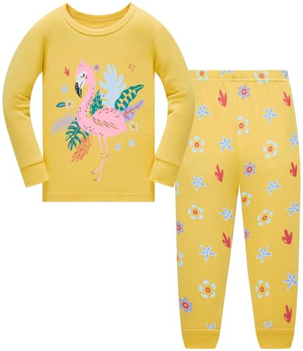 Girls Pyjamas Set Sleepwear Cotton Toddler Clothes Long Sleeve Nightwear Pjs 2 Piece Outfit for Kids 2-3 Years