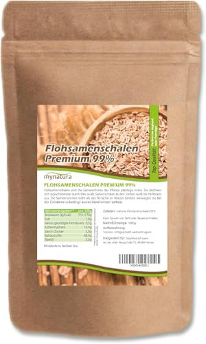 Mynatura Ciotole per semi di psillio di alta qualità, 99% purezza, vegetale, ricco di fibre, prodotto naturale, mucose, senza additivi, in semi di psillio, integratore alimentare (2 x 1000 g)