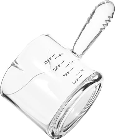 CLISPEED Tazza Da Caffè in Vetro Manico Tazzina Da Caffè Espresso Misurino in Vetro Bilancia Caraffa Graduata Accessori