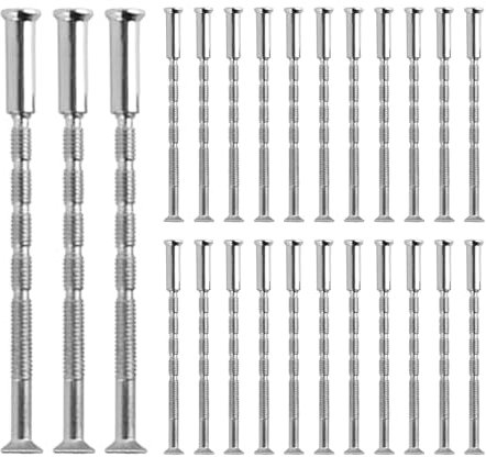 Parthan 25 Pcs M4 Door Handle Fixings, Bolt Through Connectors for Furniture, Durable Escutcheons and Precision Threading for Cabinets and Drawers, M4 Handle Fastening Screws