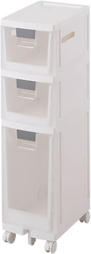 MEWVABKW Lagerschrank Lagerschrank mit Schubladen Schmaler, hoher Lagerschubladenwagen für den Boden mit durchsichtigen Lagerschubladen und Rollen Schmaler Toilettenpapier-Aufbewahrungsschrank mit gr