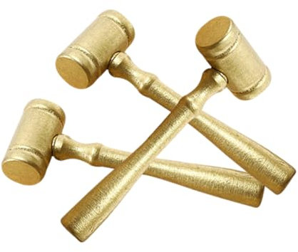 ibasenice 3pcs Judge Hammer Toy Toy Gavel Wooden Auction Hammer for Party Lawyer Gavel Court