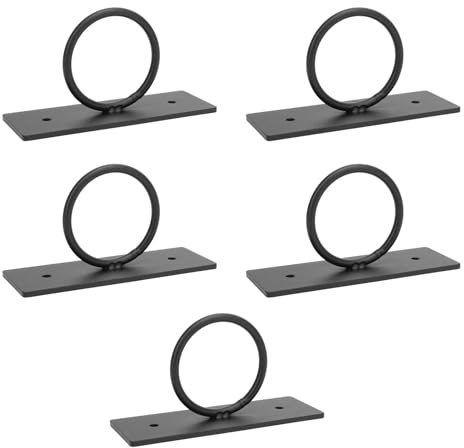 SIXRUN Support Mural en Acier Inoxydable pour Corde de Chanvre, 5 Pièces, pour Cordes jusqu'à 2 Pouces, Supports Décoratifs