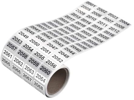 Numeri Adesivi, etichette adesive con numeri consecutivi da 0001 a 2000, adesivi con numeri di inventario impermeabili per la classificazione dell'inventario (0,39 x 0,78 pollici) (2001-4000)